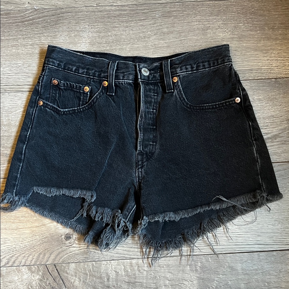 Levi’s 501 Black Denim Cutoff Shorts